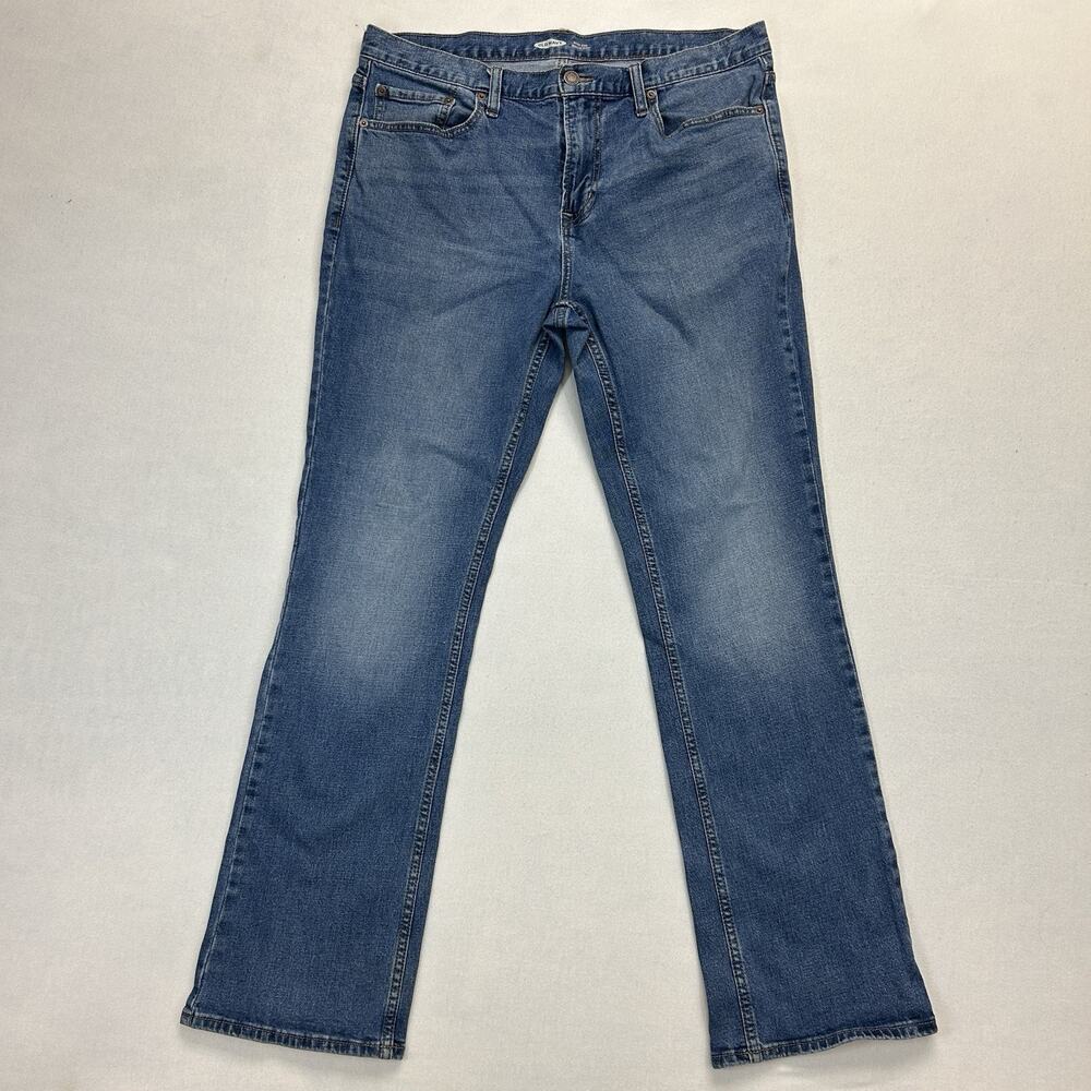 Old Navy Bootcut Built-In Flex Jeans Men's Size 34x32 Denim 5-Pocket Zip Cowboy